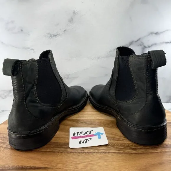 Men’s sz 11.5-Born Hemlock Boots Black Leather Chelsea Pull On Dress Casual Work - Picture 6 of 10